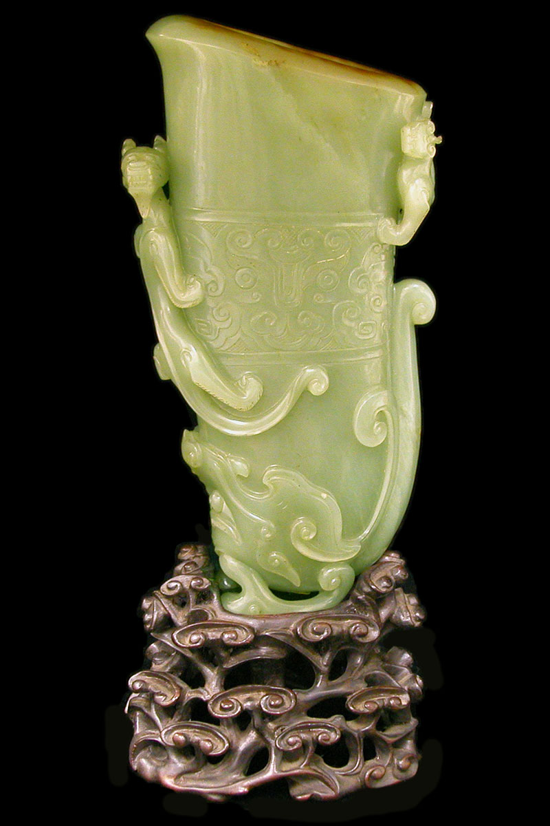 Jade Rhyton S. Bernstein & Co. Jade & Oriental Art